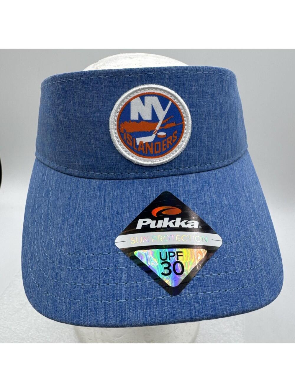 New New York Islanders Pukka Golf Visor Adjustable Patch Blue Denim 30 UPF